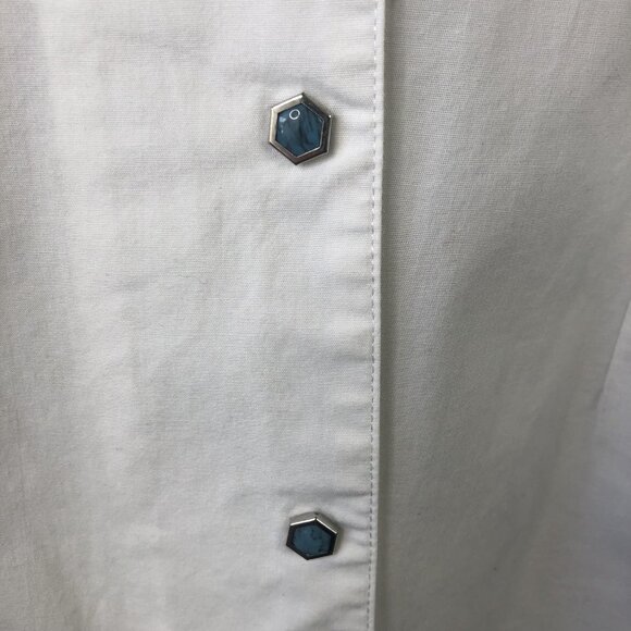 Roja Shirt Womens Large White Western Embroidered Snap Front Long Sleeve Cowgirl - Picture 16 of 16